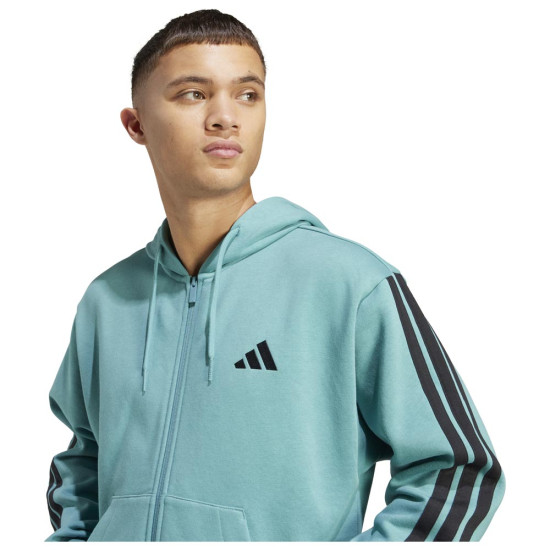 Adidas Ανδρική ζακέτα Essentials 3-Stripes Fleece Full-Zip Hoodie Adidas Ανδρική ζακέτα Essentials 3-Stripes Fleece Full-Zip Hoodie